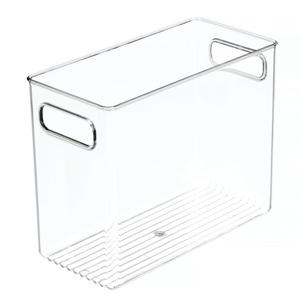 mDesign Plastic Bathroom Vanity Storage Organizer Bin with Handles